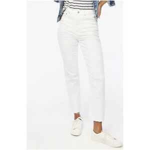 J. Crew Jean Women's Size 35 Stovepipe Straight Leg Stretch White High Waist New